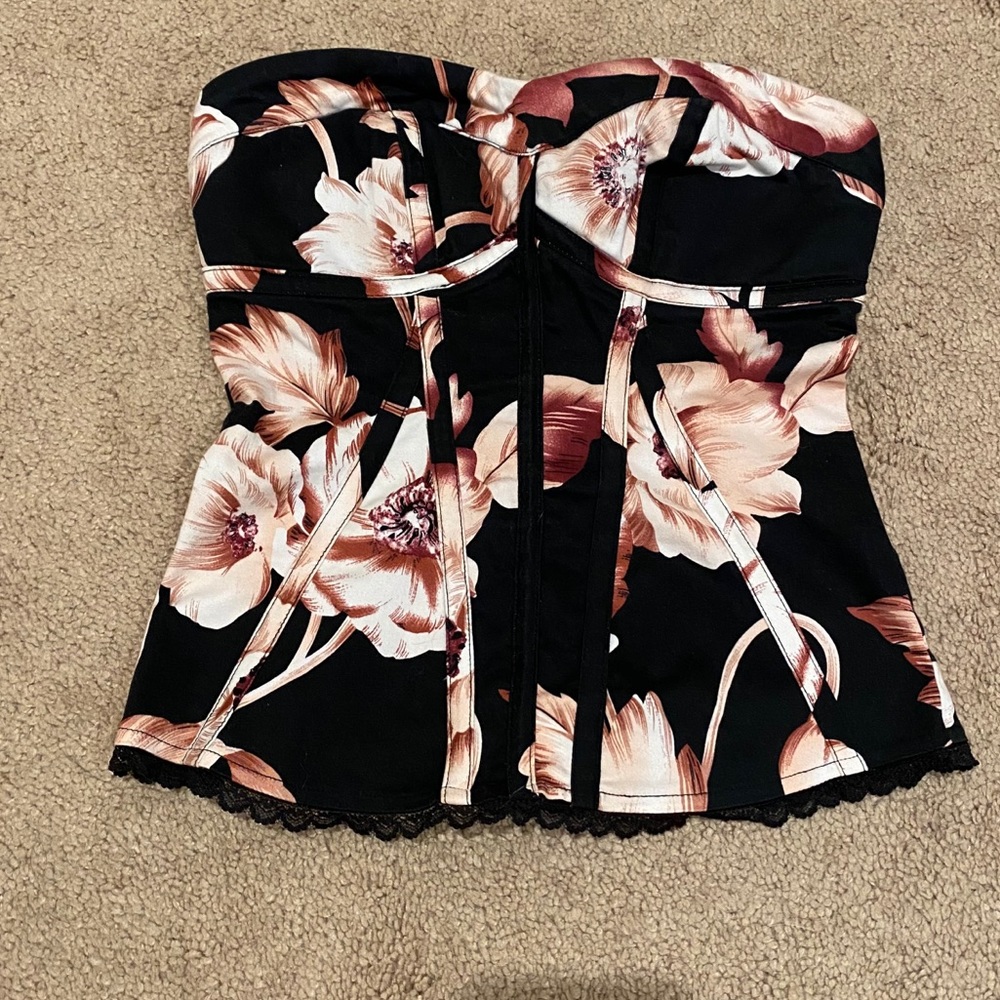 Bebe Floral Bustier - Size XXS/XS